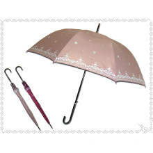 Black Edge Snowflake Impresso Umbrella Direto (BD-32)